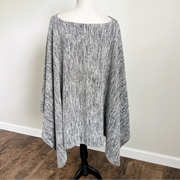 DKNY Poncho Sweater Space Dye Marled Medium Large - Picture 3 of 14